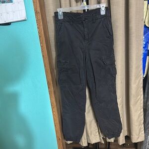 American Eagle Outfitters Charcoal Cargo Pants Straight Leg